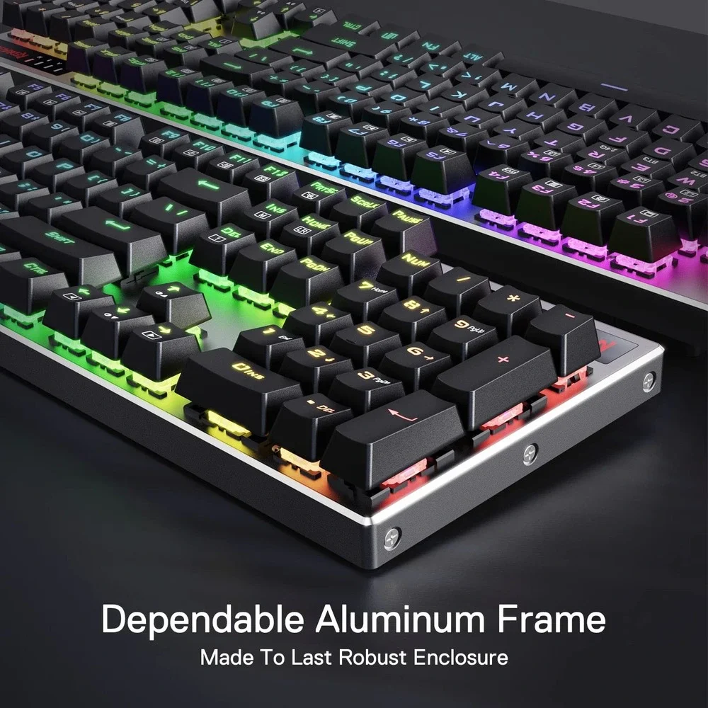 Redragon K556 PRO Wireless RGB Mechanical Gaming Keyboard 104 Key Aluminum Frame